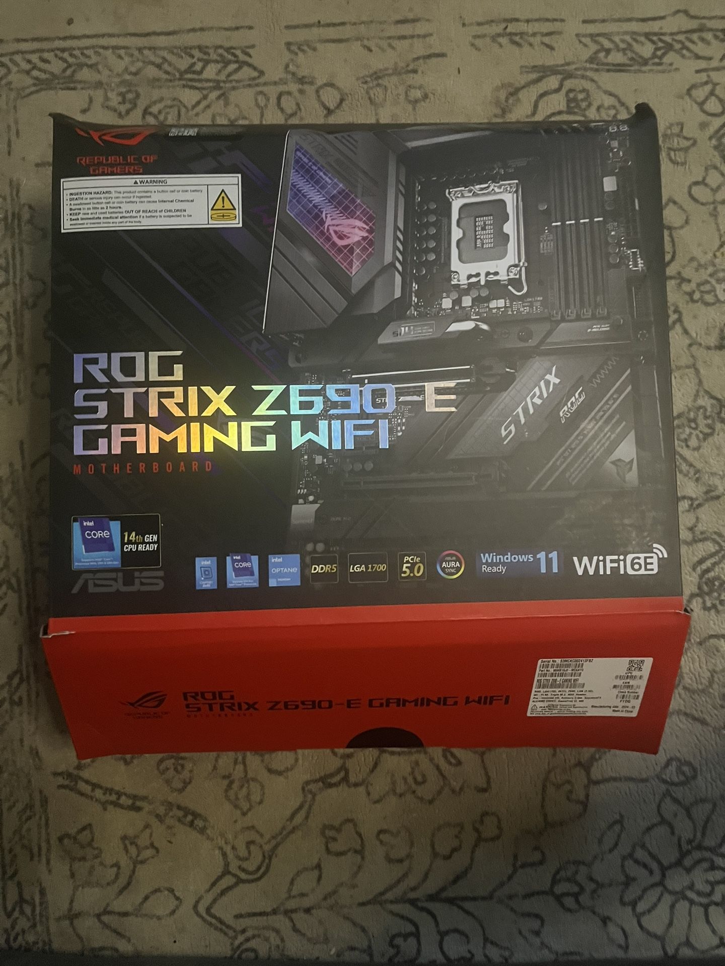 ROG STRIX Z690-E Gaming WiFi Motherboard 