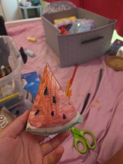 Watermelon slice paper squishy