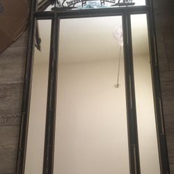 Vintage Bamboo Wood Mirror Pick up N.Rialto