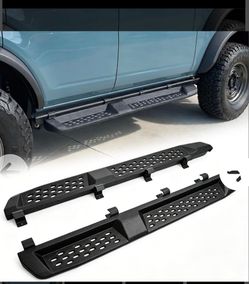 Raptor Style Running Boards Fit for 2021-2026 Ford Bronco 4-Door | with Rock Rail