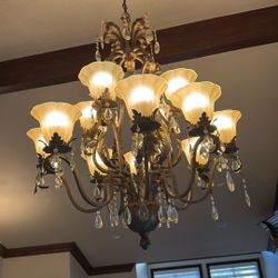 Custom Metal And Crystal  Chandelier 