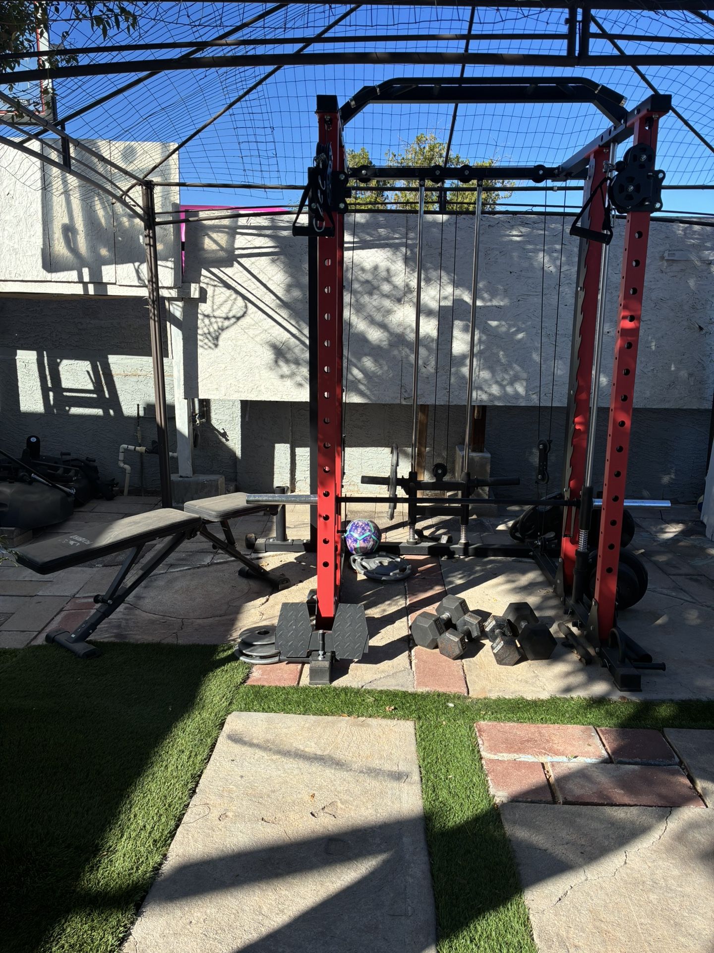 Gym Set With Bench And Weights