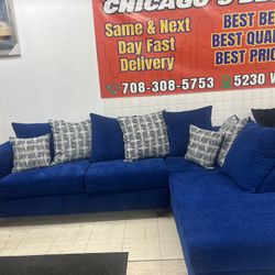 Beautiful Blue Sectional ! 