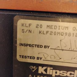 Klipsch Klh 20 Mint Cond