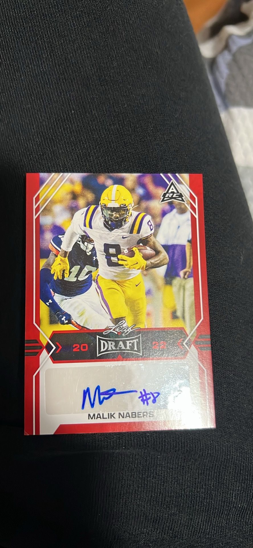signed malik nabers rookie card
