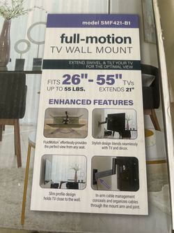 Full motion TV mounting