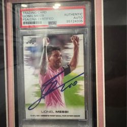 Lionel Messi on Card autograph 