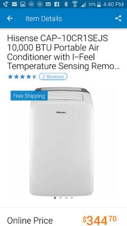 Hisense portable ac unit 10,000 btu