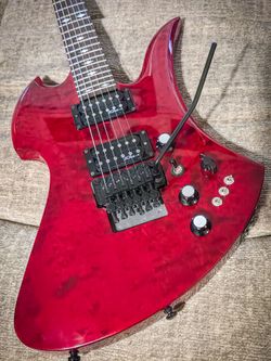 TODAY ONLY Bc rich mockingbird red quilted maple white rose b.c. set neck through