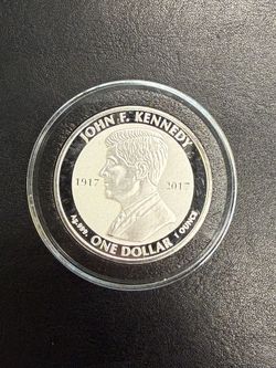 1 oz .999 Silver Coin  2017 JFK Proof $1 Dollar Silver British Virgin Islands