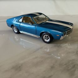 American Muscle AMC AMX Car 1968 1:18 Diecast Metal Model Blue