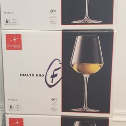 NEW Lot of 18 Wine Glasses Bormioli Rocco Italy Crystal Inalto Uno 16 OZ Chardonnay Napa Valley 