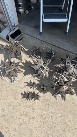 Metal Mexican stats with light bulbs