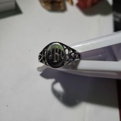 Ring  SMALL HEARTS DESIGN!!   Size 9   Engraved Initials JBC  Stamped 925 