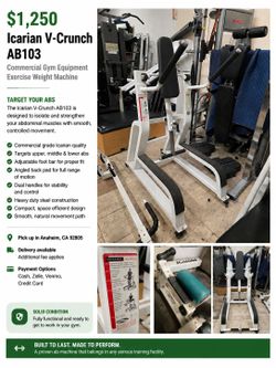 Icarian V-Crunch AB103 Commercial Ab Machine