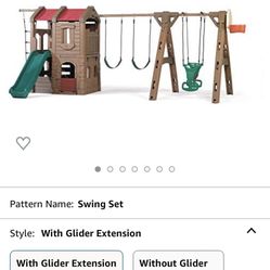 Step2 Naturally Playful Adventure Lodge Play Center Swing Set with Glider Step2 Naturally Playful Adventure Lodge Play Center Swing Set with Glider
