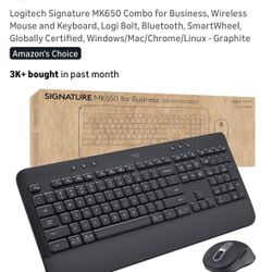Logitech Signature MK650 Combo for Business, Wireless Mouse and Keyboard, Logi Bolt, Bluetooth, SmartWheel, Globally Certified, Windows/Mac/Chrome/Lin