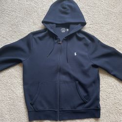 Polo Ralph Lauren Double Knit Zip-Up Hoodie Size L ( Authenticated)