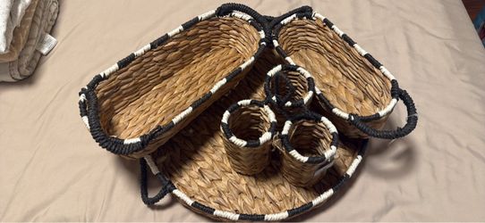 Basket tray set by Mudpie
