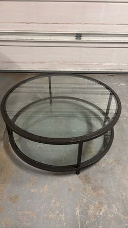 Heavy glass coffee table