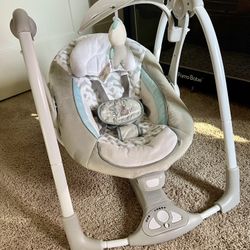 POST RE-OPENED! Infant Swing With Vibration  Easy To Move | Travel 