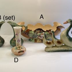 Gorgeous vintage/antique ceramic pieces. (Price & description below.