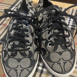 Black And Gray Coach Sneakers 