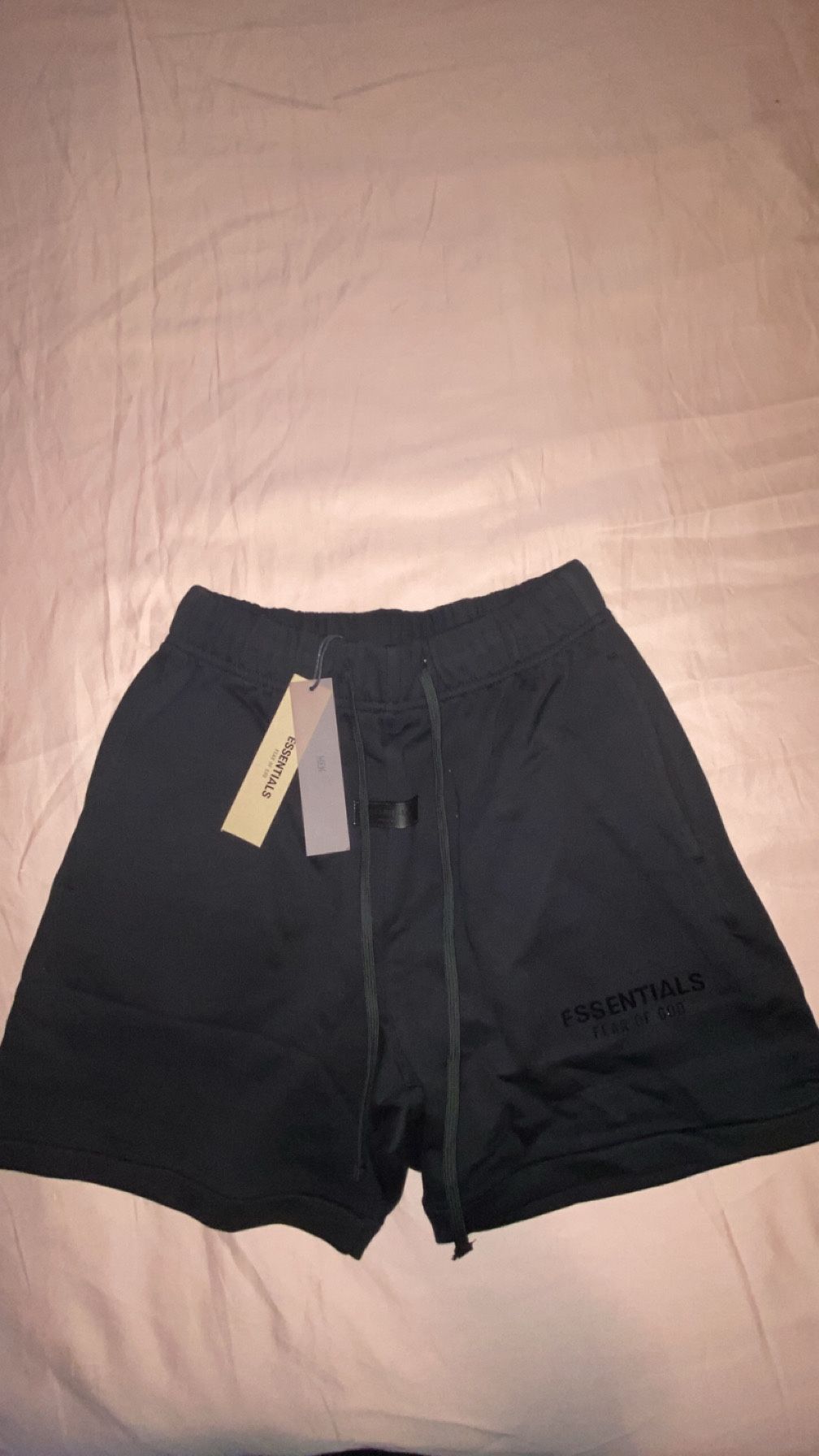 Fear of god essential shorts stretch limo black