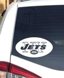 Vinyl decal sticker JETS size 5 inches.