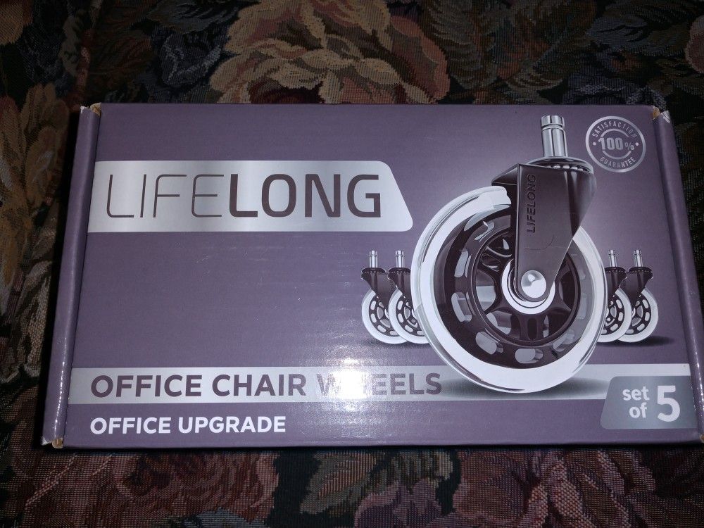 LIFELONG OFFICE CHAIR WHEELS SET OF 5