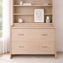 ✨ Scandinavian Light Oak Dresser with Hutch | Minimalist Modern Storage