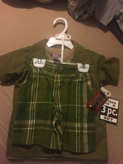 Boys 18 months 3 piece short set