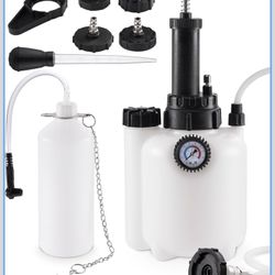 3L Transmission Fluid Transfer Pump w/ 12 ATF Adapters, Automotive Fluid Pressure Pump for Refilling Transmission, Differential and Gear Oil, Manual C