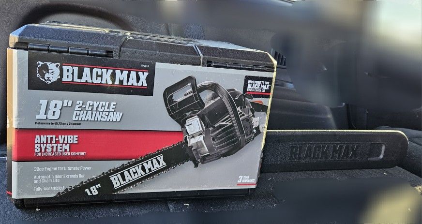 Black Max BM3818 38cc 2 Cycle Engine 18 inch Chainsaw for Sale in