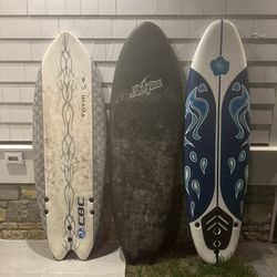 Surfboards - 6 foot Softy’s 