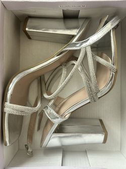 Silver Metallic Heels 