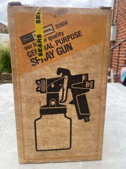 NEW Vintage Craftsman Air Spray Paint Gun w/ Drip-Free Cup & Manual