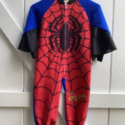 Vintage 90s Marvel Comics Spiderman Webbed pajamas Boys