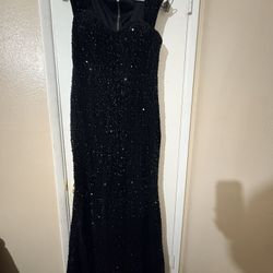 Black Sequins Dress