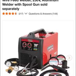 Lincoln Weld-Pak 180 Amp MIG Flux-Core Wire Feed Welder, 230V, Aluminum Welder with Spool Gun sold separately