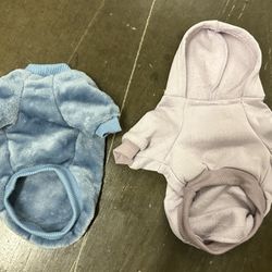 Set of 2 SMALL Dog Sweatshirts (look at pictures for measurements)