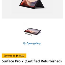 Microsoft Surface Pro 7 Certified Refurbished 