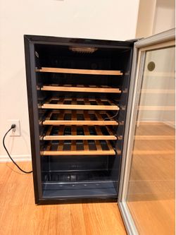 Vinotemp 34 Bottle Wine Fridge Glass Door Stainless Steel