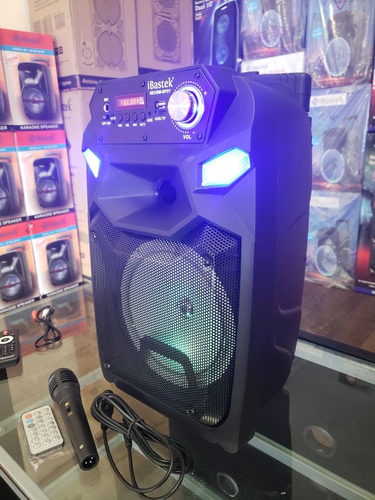 Bosina Nueva Bluetooth !!! LED Lights Karaoke !!! Rechargeable 🔋 +++ Usb / Aux / Micro SD Card
