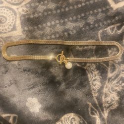 Ralph Lauren Golden Pearl Necklace 