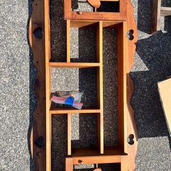 Vintage Solid Wood Shelf Storage Hooks