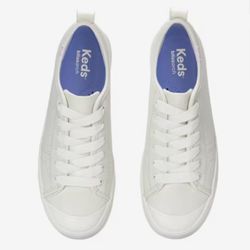 Women’s Size 9 Keds Cruise Leather Slip On Sneaker, White, NEW