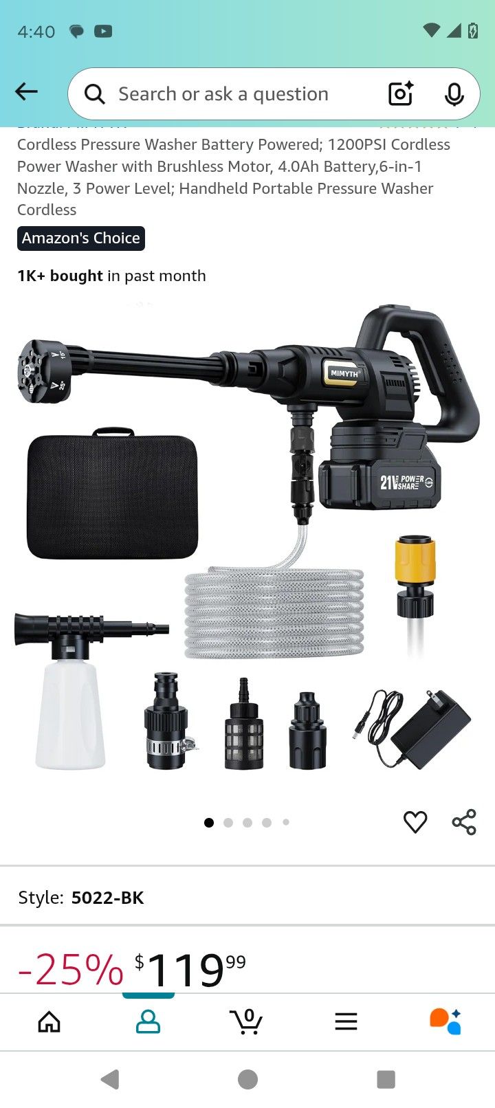 Cordless Pressure Washer Battery Powered