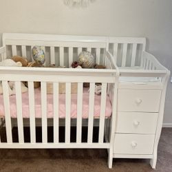 Mini Cuna Portátil Convertible , 4 En 1 Con Cambiador 