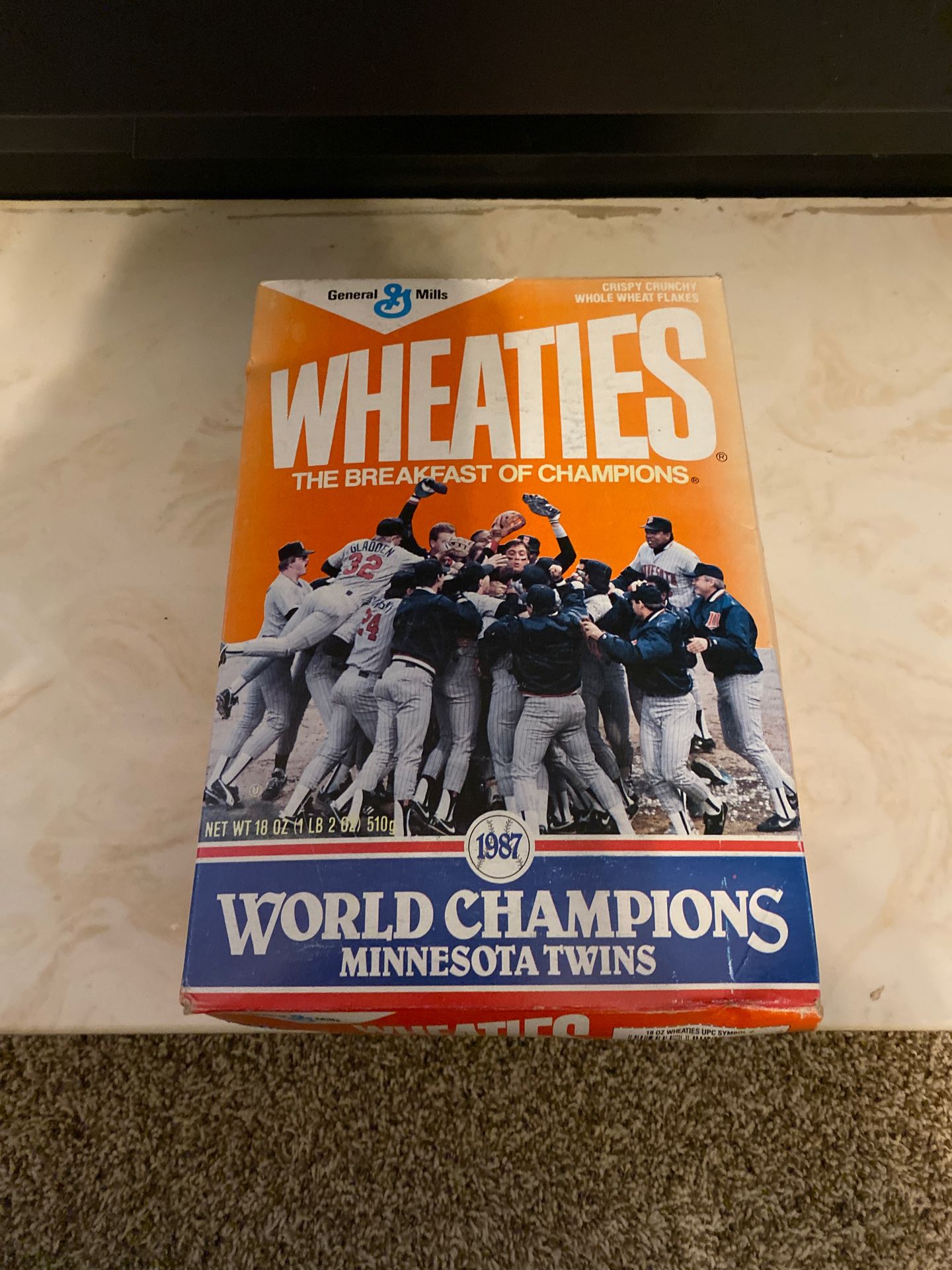 1987 World Champions Minnesota Twins Wheaties